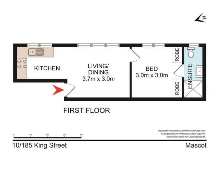 Floorplan of Homely apartment listing, 10/185 King Street, Mascot NSW 2020