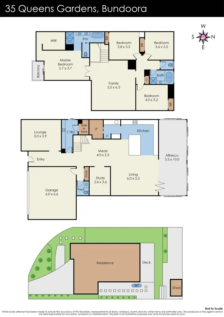 Floorplan of Homely house listing, 35 Queens Gardens, Bundoora VIC 3083