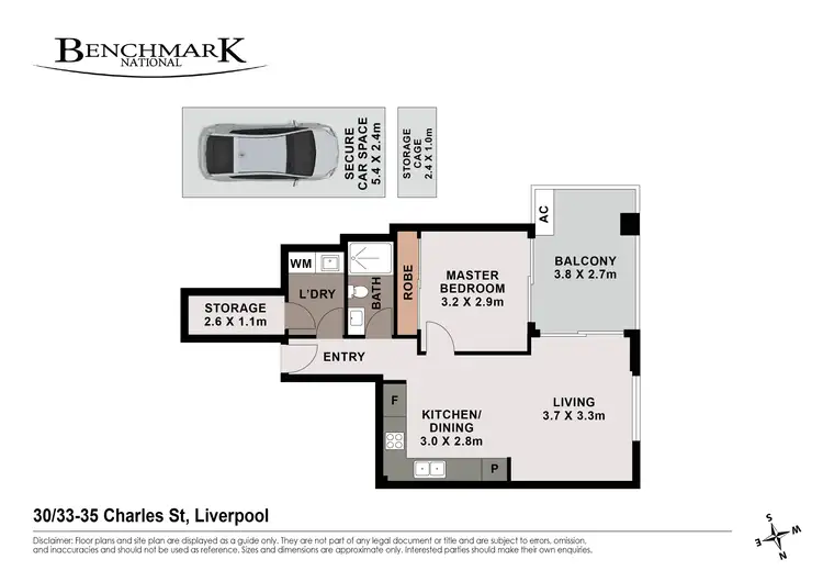 Floorplan of Homely apartment listing, 30/33-35 Charles Street, Liverpool NSW 2170