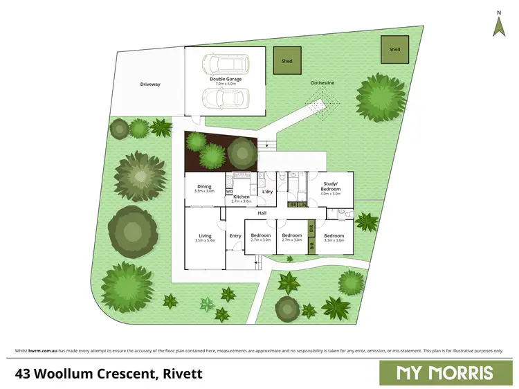 Floorplan of Homely house listing, 43 Woollum Crescent, Rivett ACT 2611