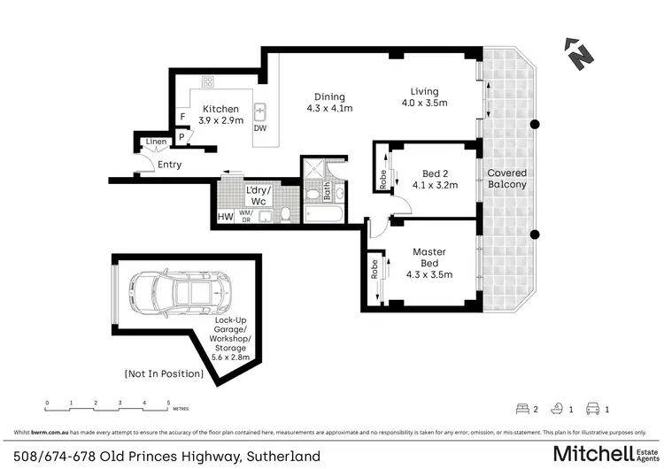 Floorplan of Homely apartment listing, 508/674-678 Old Princes Highway, Sutherland NSW 2232