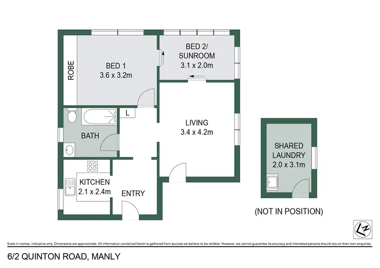 Floorplan of Homely unit listing, 6/2 Quinton Road, Manly NSW 2095