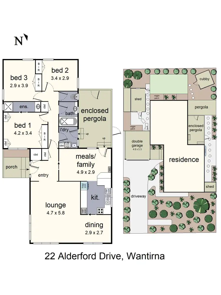 Floorplan of Homely house listing, 22 Alderford Drive, Wantirna VIC 3152