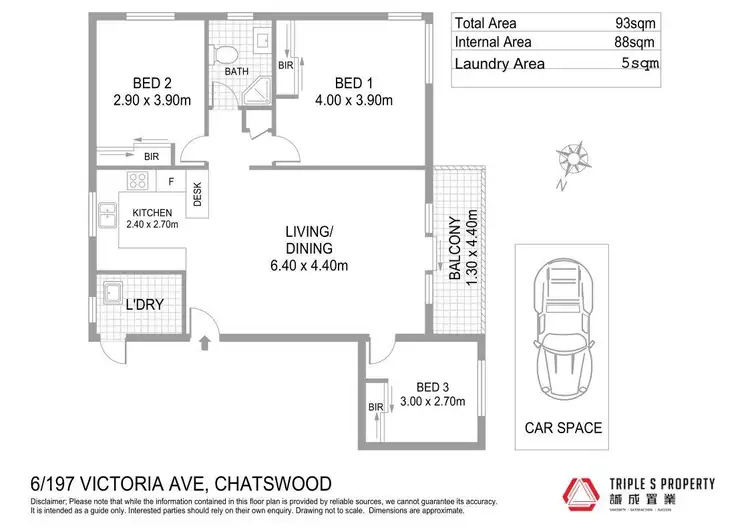 Floorplan of Homely unit listing, 6/197 Victoria Ave, Chatswood NSW 2067