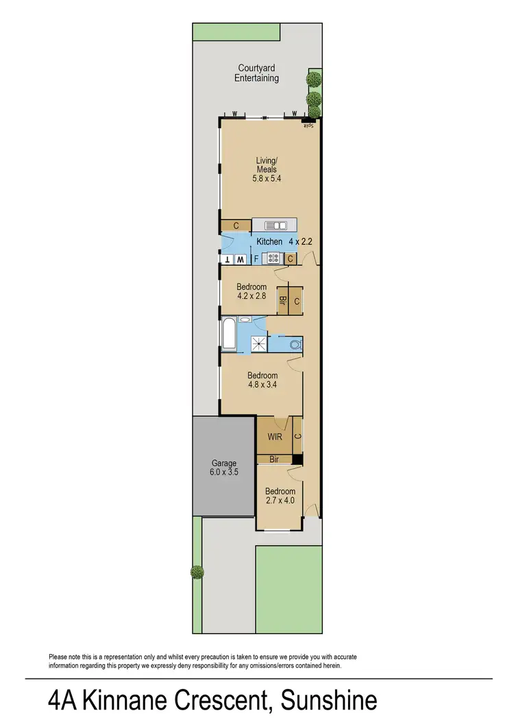 Floorplan of Homely unit listing, 4A Kinnane Crescent, Sunshine VIC 3020