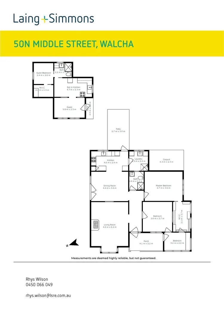 Floorplan of Homely house listing, 50N Middle Street, Walcha NSW 2354
