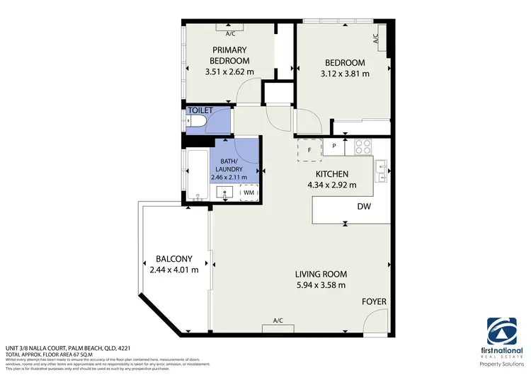 Floorplan of Homely unit listing, 3/8 Nalla Court, Palm Beach QLD 4221
