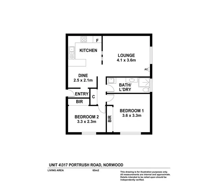 Floorplan of Homely unit listing, 4/317 Portrush Road, Norwood SA 5067