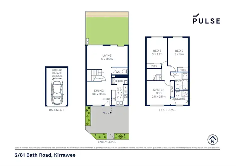 Floorplan of Homely townhouse listing, 2/81 Bath Road, Kirrawee NSW 2232