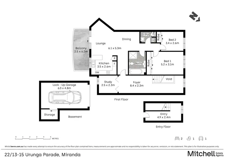 Floorplan of Homely apartment listing, 22/13-15 Urunga Parade, Miranda NSW 2228