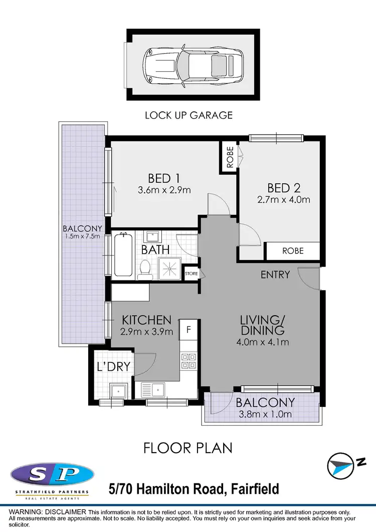 Floorplan of Homely apartment listing, 5/70 Hamilton Road, Fairfield NSW 2165