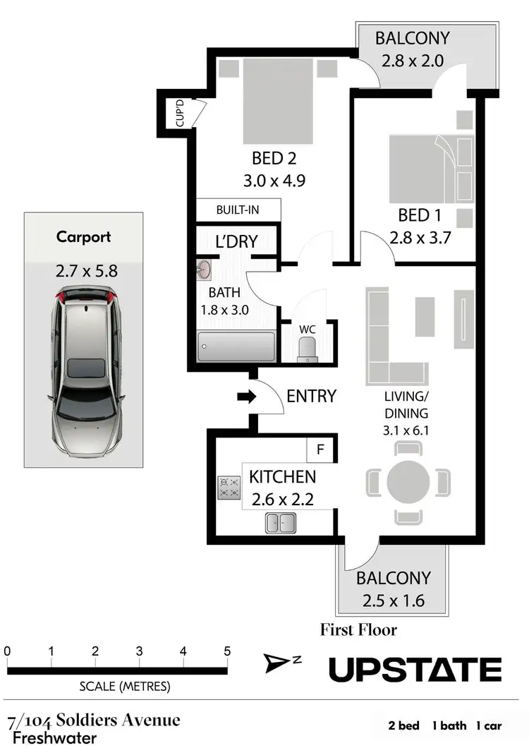 Floorplan of Homely unit listing, 7/104 Soldiers Avenue, Freshwater NSW 2096