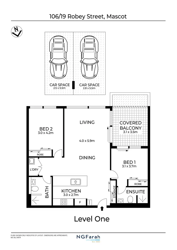 Floorplan of Homely apartment listing, 106/19 Robey Street, Mascot NSW 2020