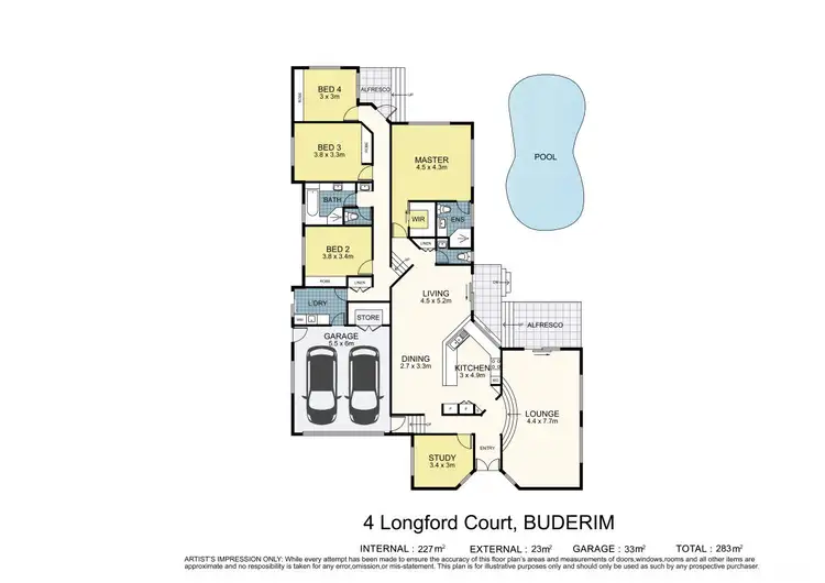 Floorplan of Homely house listing, 4 Longford Court, Buderim QLD 4556