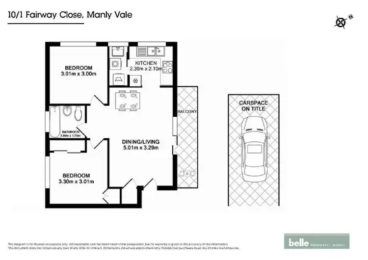 Floorplan of Homely apartment listing, 10/1 Fairway Close, Manly Vale NSW 2093