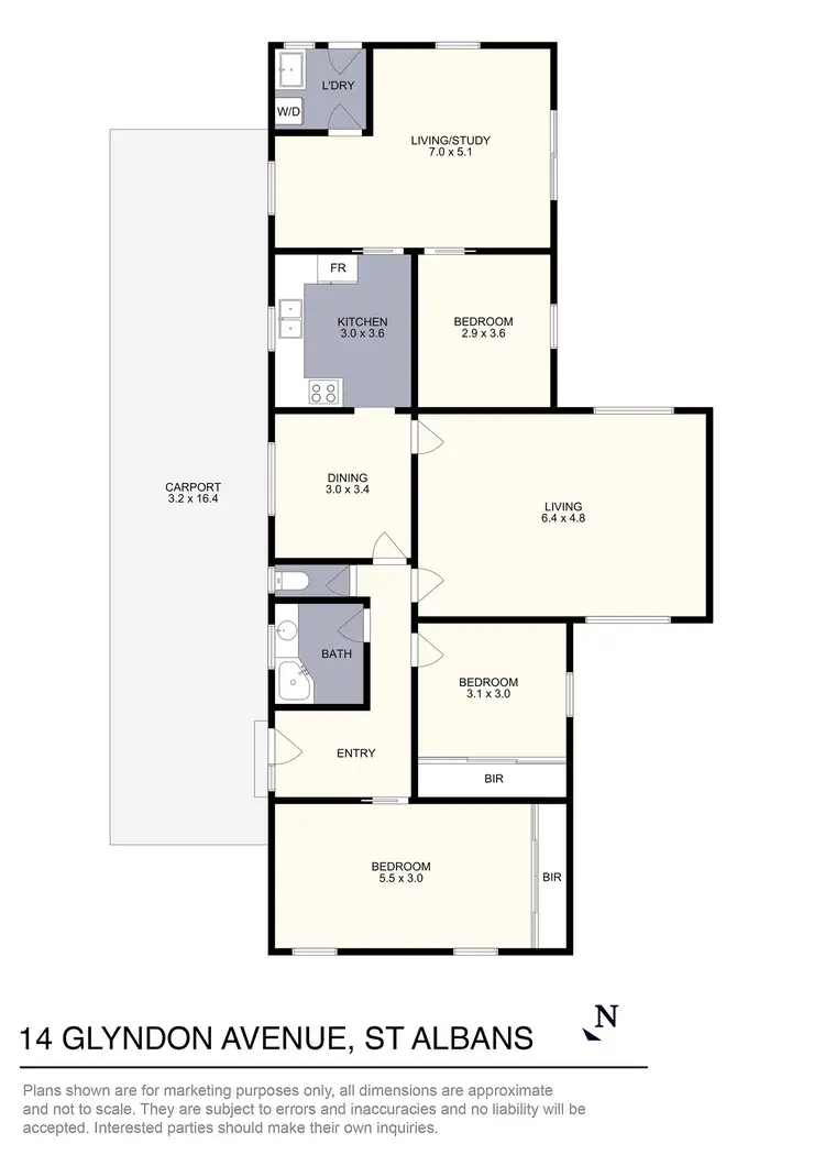 Floorplan of Homely house listing, 14 Glyndon Avenue, St Albans VIC 3021