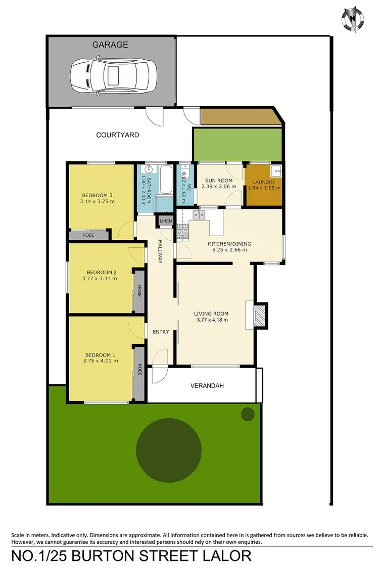 Floorplan of Homely villa listing, 1/25 Burton Street, Lalor VIC 3075