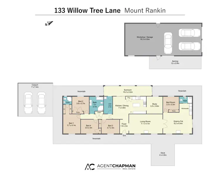 Floorplan of Homely rural property listing, 133 Willow Tree Lane, Mount Rankin NSW 2795