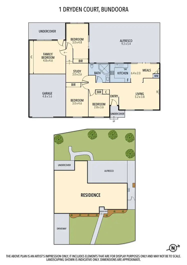 Floorplan of Homely house listing, 1 Dryden Court, Bundoora VIC 3083