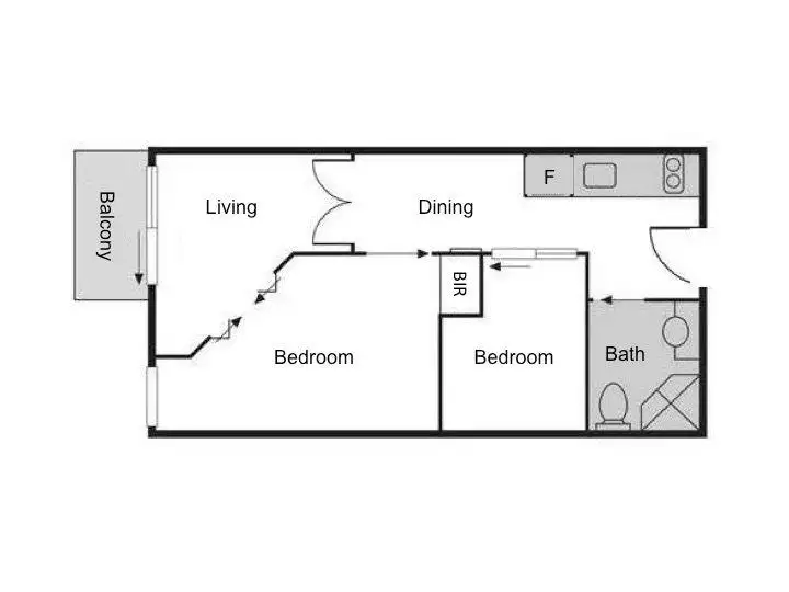 Floorplan of Homely apartment listing, 608/488 Swanston Street, Carlton VIC 3053
