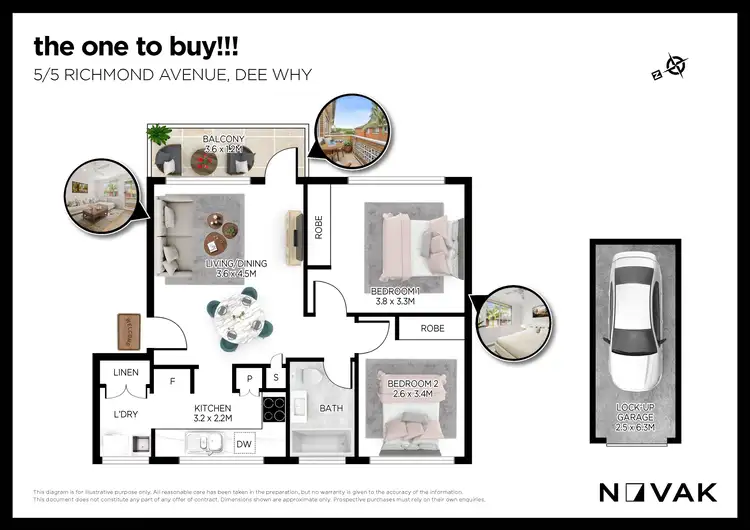 Floorplan of Homely apartment listing, 5/5 Richmond Avenue, Dee Why NSW 2099