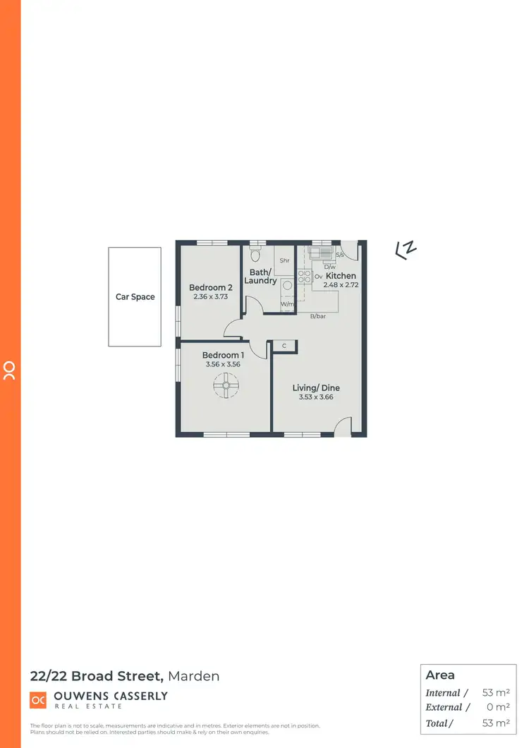 Floorplan of Homely unit listing, 22/22 Broad Street, Marden SA 5070