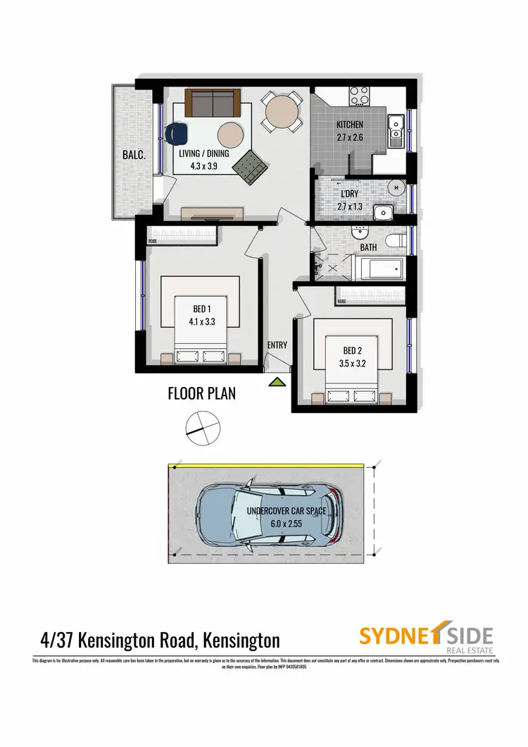 Floorplan of Homely apartment listing, 4/37 Kensington Road, Kensington NSW 2033