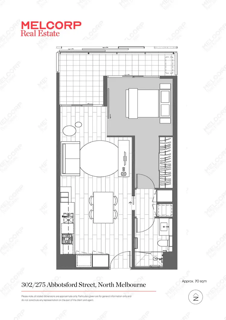 Floorplan of Homely apartment listing, 302/275 Abbotsford Street, North Melbourne VIC 3051