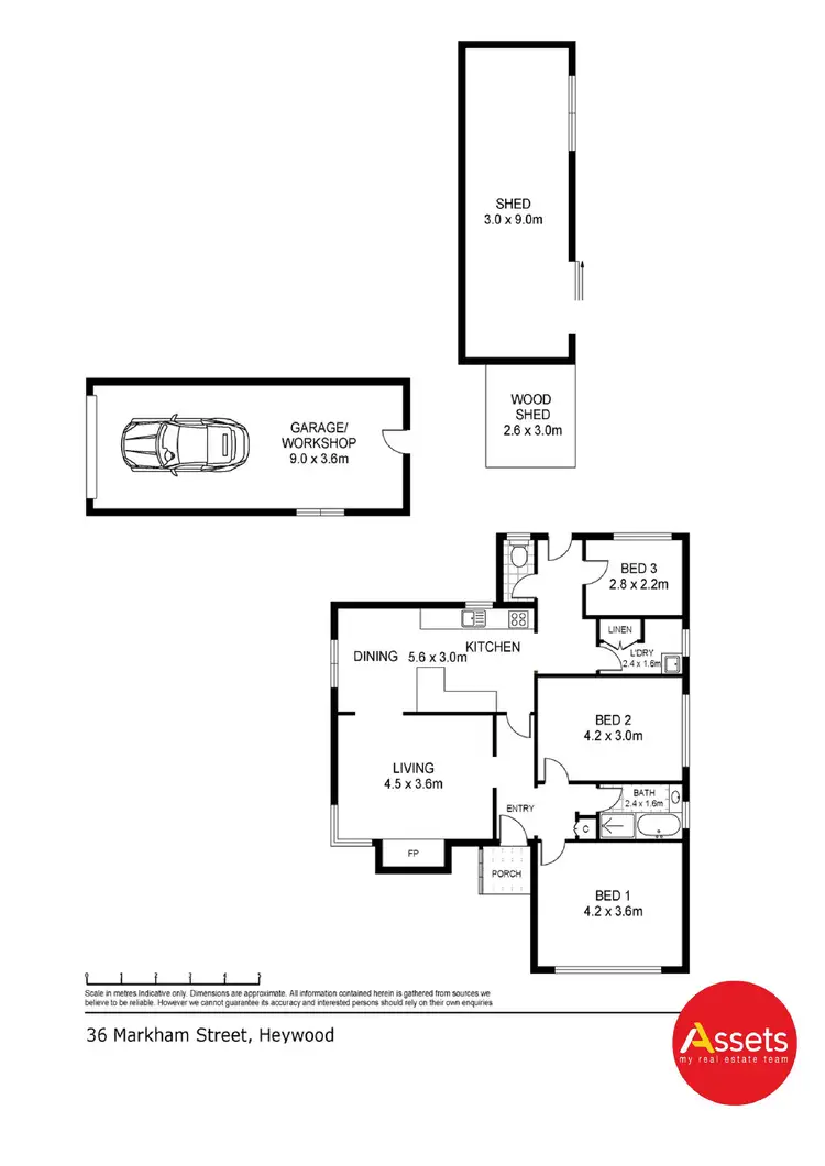 Floorplan of Homely house listing, 36 Markham Street, Heywood VIC 3304