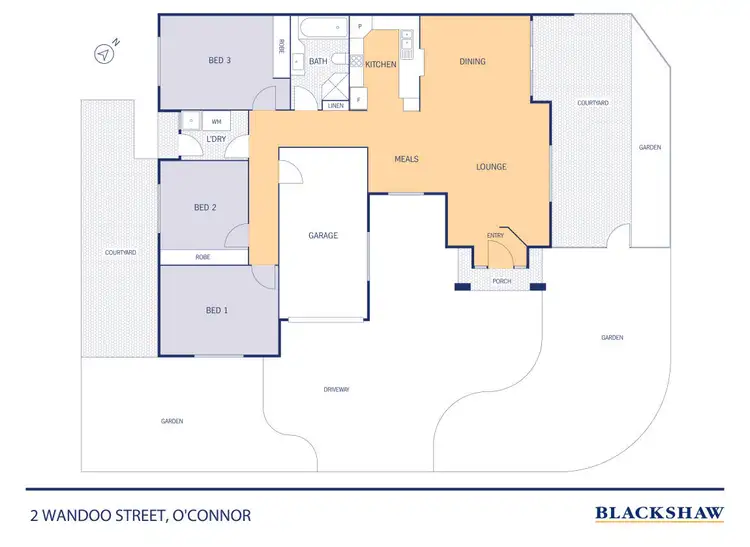 Floorplan of Homely townhouse listing, 2 Wandoo Street, O'connor ACT 2602