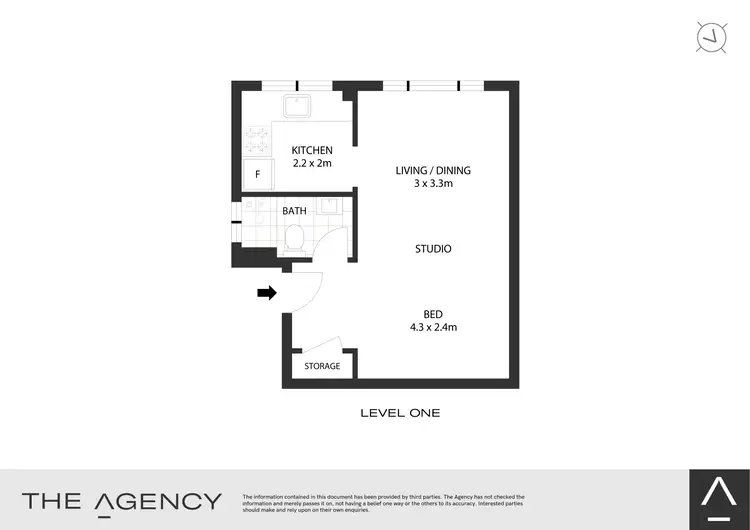 Floorplan of Homely studio listing, 4/68-70 Illawarra Road, Marrickville NSW 2204