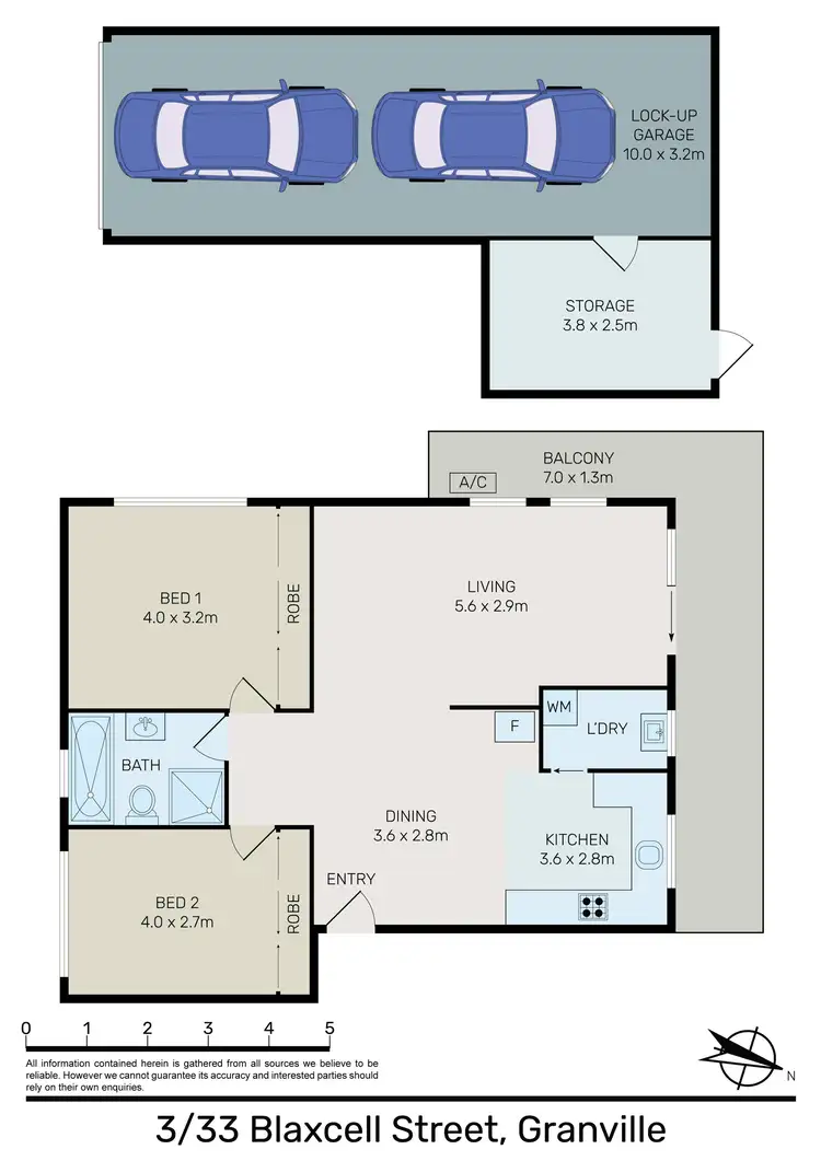 Floorplan of Homely unit listing, 3/33 Blaxcell Street, Granville NSW 2142