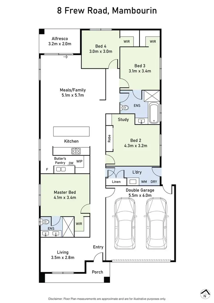 Floorplan of Homely house listing, 8 Frew Road, Mambourin VIC 3024