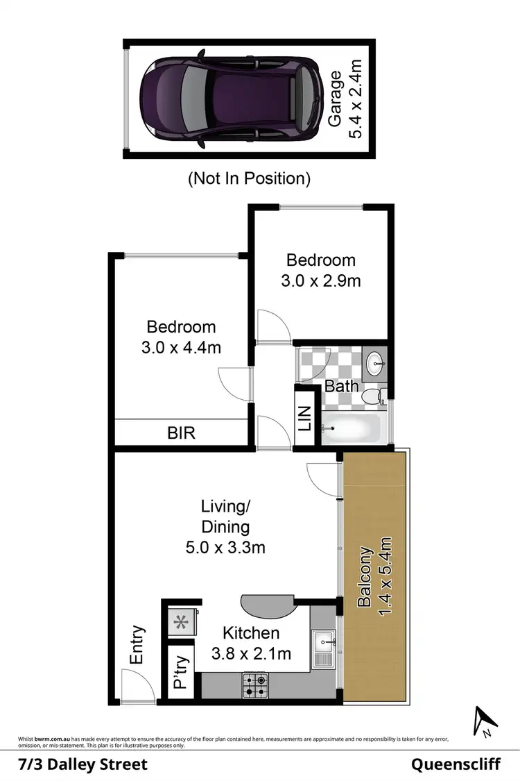 Floorplan of Homely unit listing, 7/3 Dalley Street, Queenscliff NSW 2096