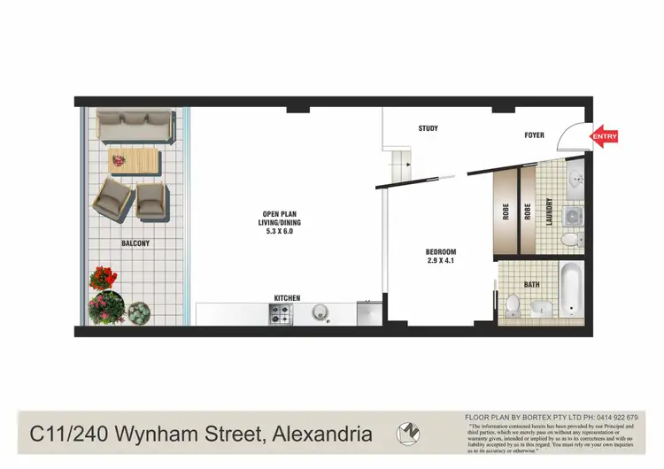 Floorplan of Homely apartment listing, C11/240 Wyndham Street, Alexandria NSW 2015