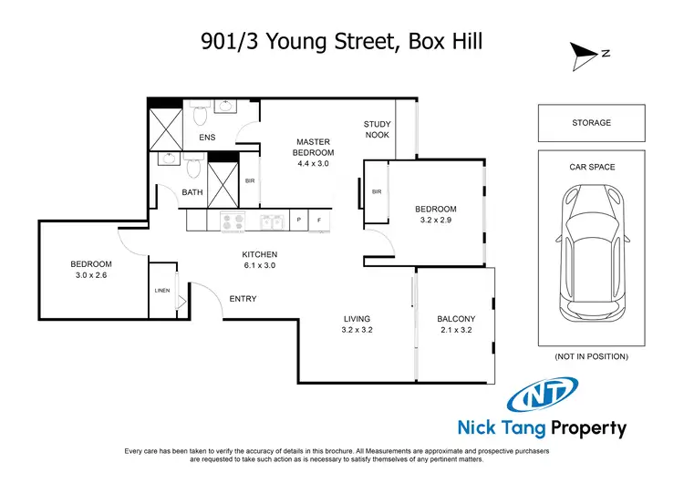 Floorplan of Homely apartment listing, 901/3 Young Street, Box Hill VIC 3128