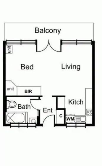 Floorplan of Homely studio listing, 3/259 Domain Road, South Yarra VIC 3141