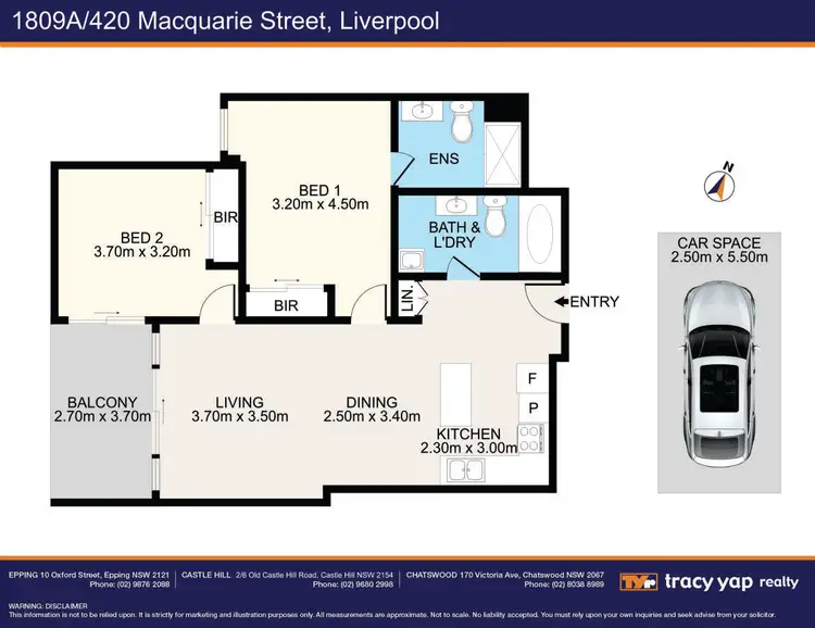 Floorplan of Homely unit listing, 1809/420 Macquarie Street, Liverpool NSW 2170