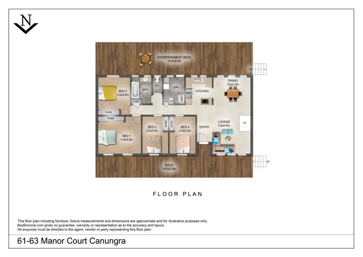 Floorplan of Homely house listing, 61-63 Manor Court, Canungra QLD 4275