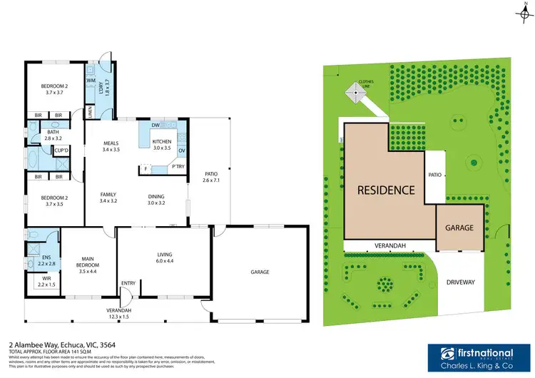 Floorplan of Homely house listing, 2 Alambee Way, Echuca VIC 3564