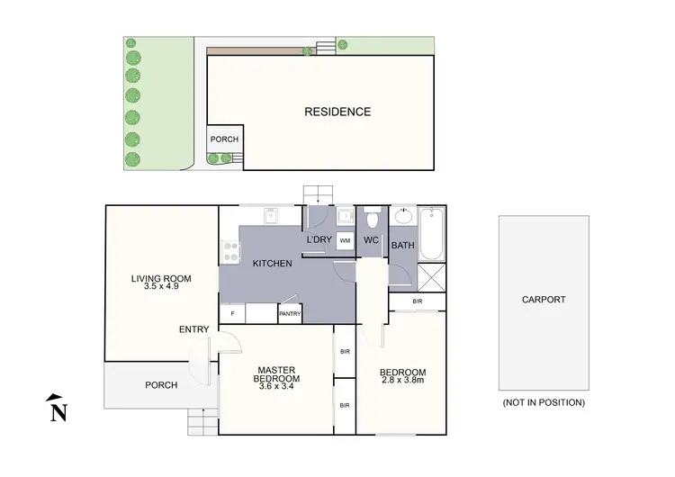 Floorplan of Homely unit listing, 1/91 Bayswater Road, Croydon VIC 3136