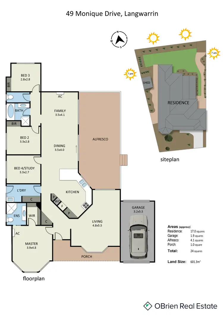 Floorplan of Homely house listing, 49 Monique Drive, Langwarrin VIC 3910