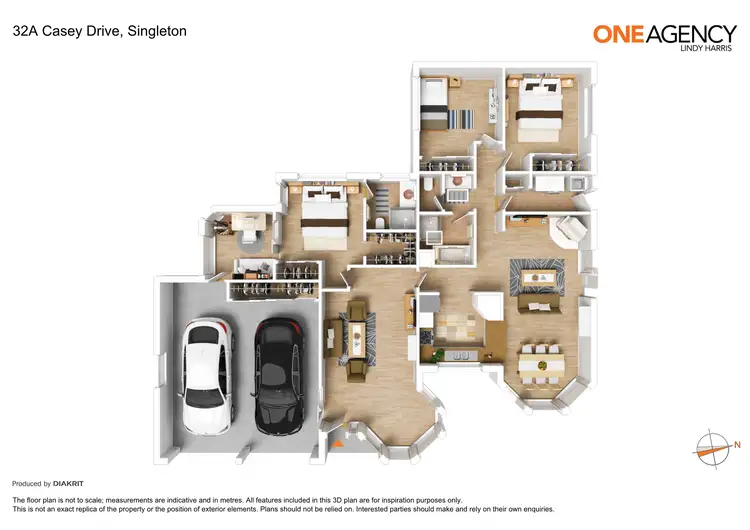 Floorplan of Homely semi-detached listing, 32A Casey Drive, Singleton NSW 2330