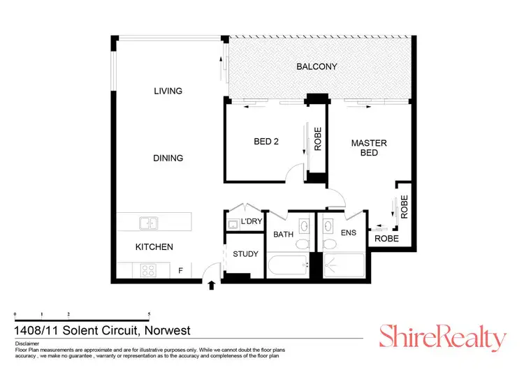 Floorplan of Homely unit listing, 1408/11-13 Solent Circuit, Norwest NSW 2153