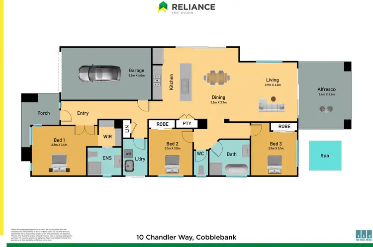 Floorplan of Homely house listing, 10 Chandler Way, Cobblebank VIC 3338