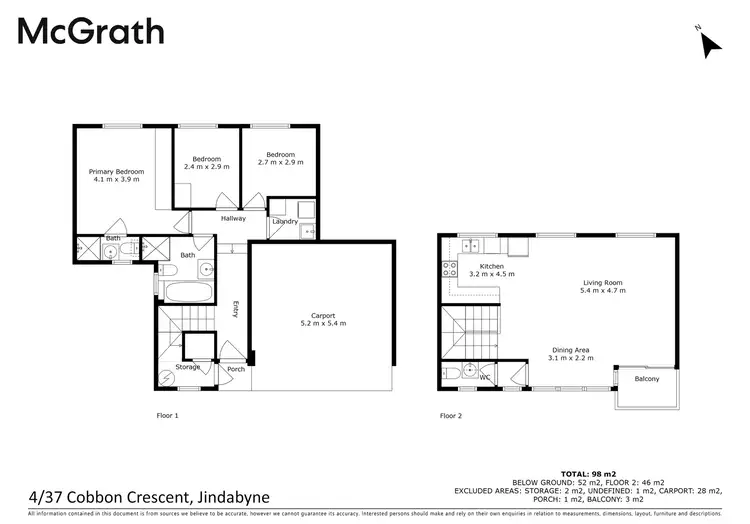 Floorplan of Homely apartment listing, 4/37 Cobbon Crescent, Jindabyne NSW 2627