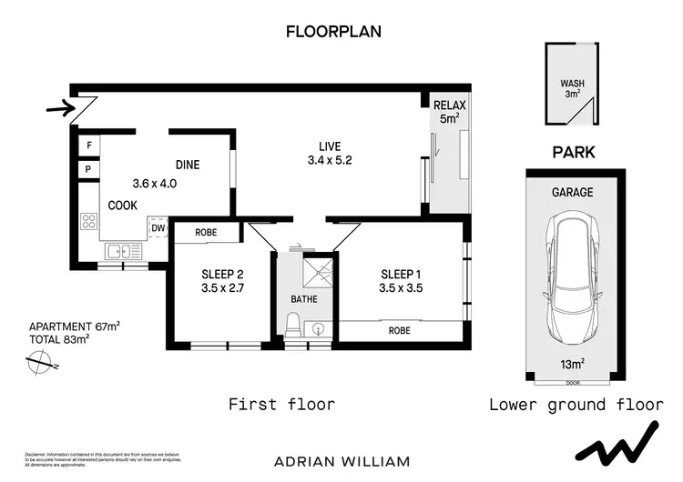 Floorplan of Homely apartment listing, 14/11 St Albans Road, Kingsgrove NSW 2208