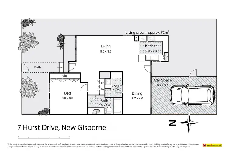 Floorplan of Homely unit listing, 7 Hurst Drive, New Gisborne VIC 3438