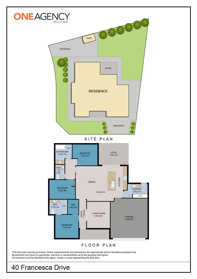 Floorplan of Homely house listing, 40 Francesca Drive, Irymple VIC 3498