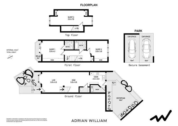 Floorplan of Homely townhouse listing, 20/100-102 Carlton Crescent, Summer Hill NSW 2130